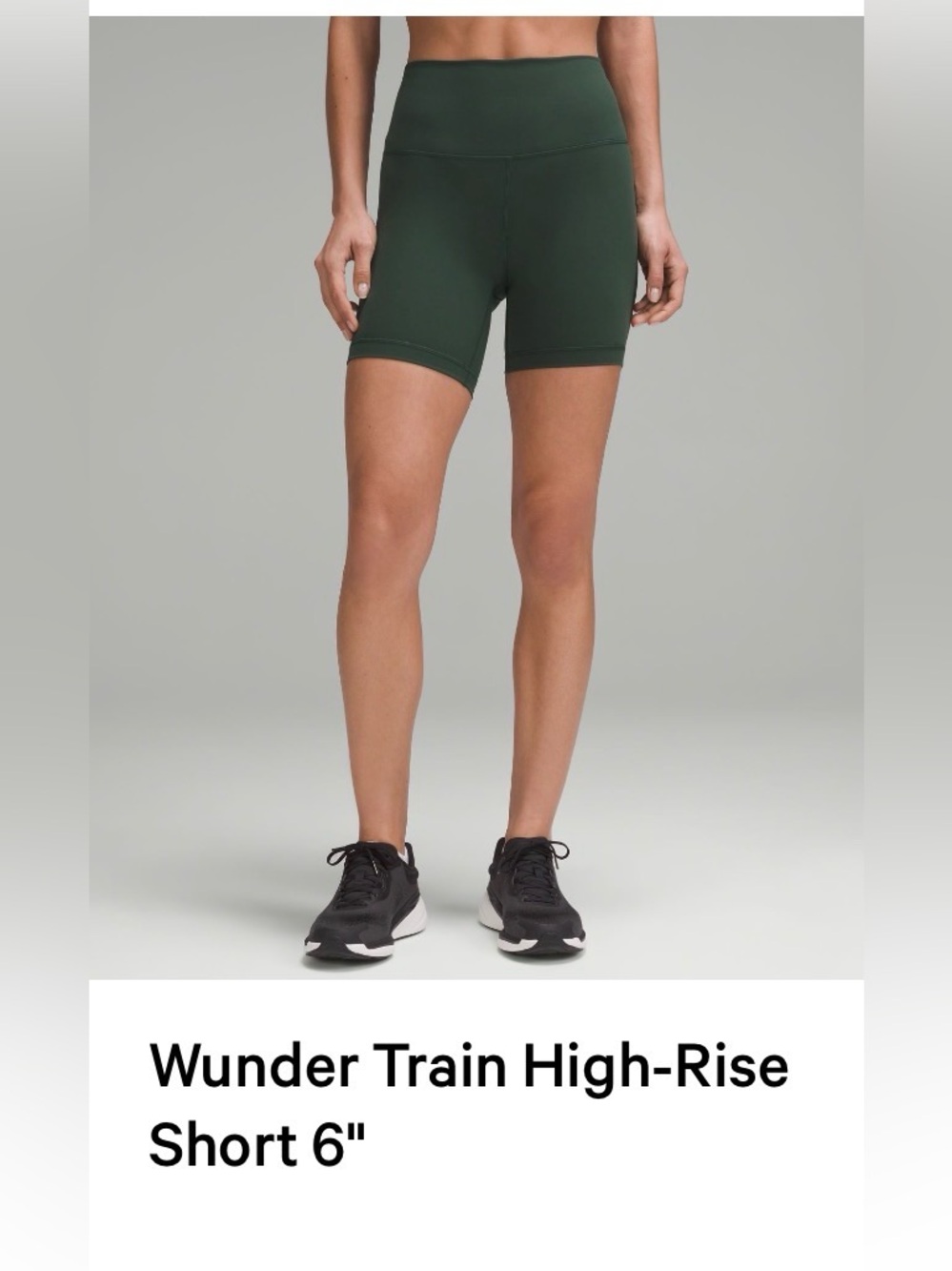 Wunder Under High-Rise Short 6" - Legacy Green - Size 8